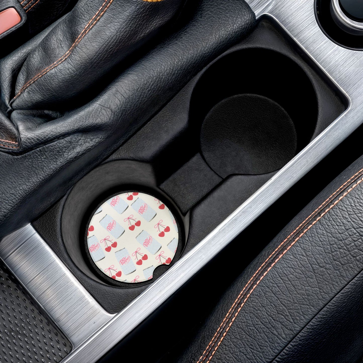 Retro Cherry Soda Car Coaster