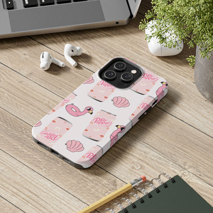 Pink Soda Can, Flamingo Float & Shell Phone Case
