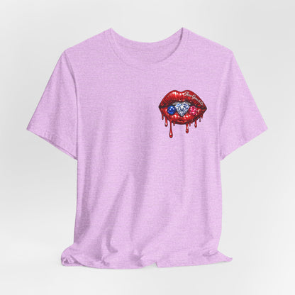 Dripping USA Lips Tee — “May the Booty Get Fatter” Graphic T-Shirt