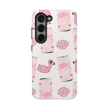 Pink Soda Can, Flamingo Float & Shell Phone Case
