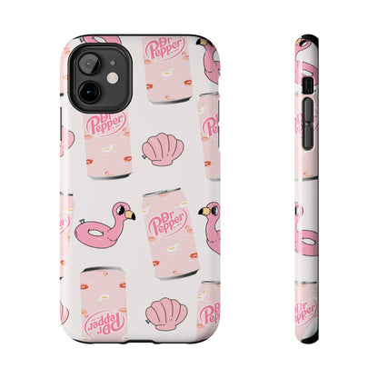 Pink Soda Can, Flamingo Float & Shell Phone Case