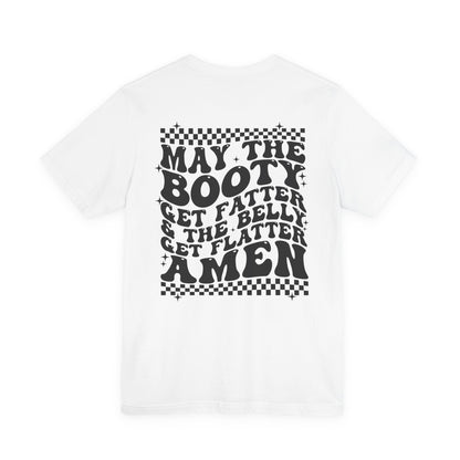 Dripping USA Lips Tee — “May the Booty Get Fatter” Graphic T-Shirt