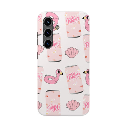 Pink Soda Can, Flamingo Float & Shell Phone Case