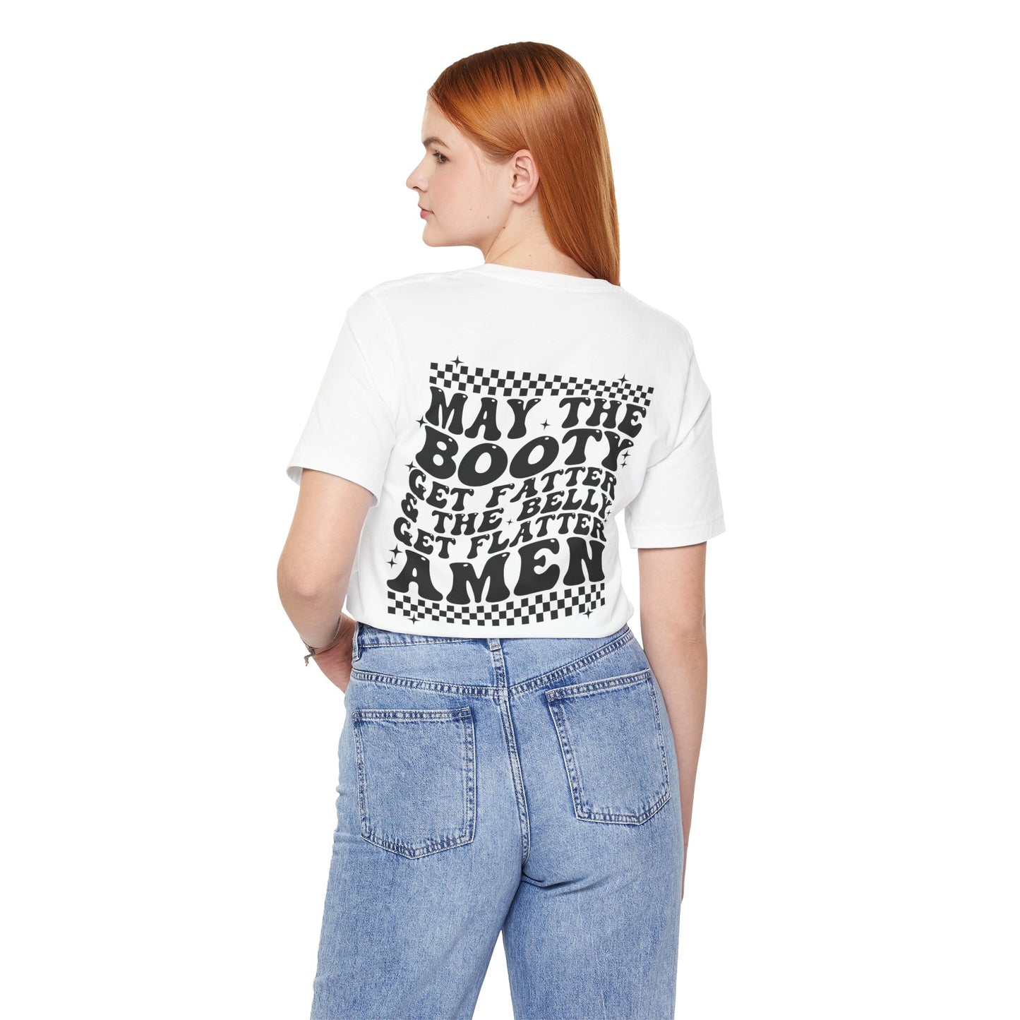 Dripping USA Lips Tee — “May the Booty Get Fatter” Graphic T-Shirt