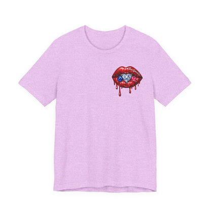 Dripping USA Lips Tee — “May the Booty Get Fatter” Graphic T-Shirt