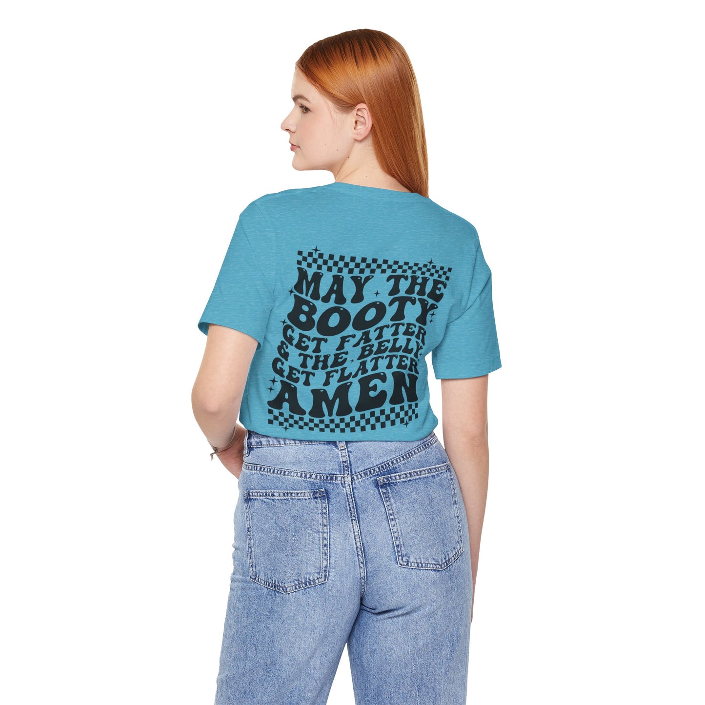 Dripping USA Lips Tee — “May the Booty Get Fatter” Graphic T-Shirt