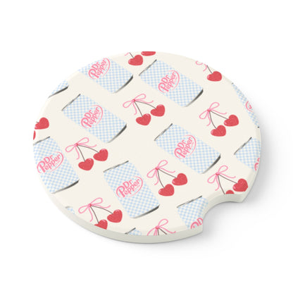 Retro Cherry Soda Car Coaster