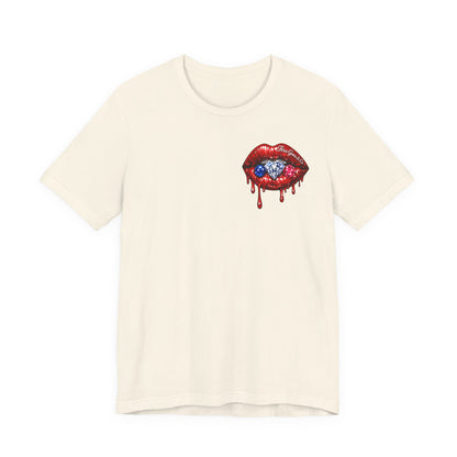Dripping USA Lips Tee — “May the Booty Get Fatter” Graphic T-Shirt