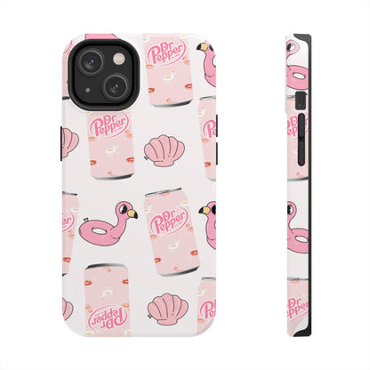 Pink Soda Can, Flamingo Float & Shell Phone Case