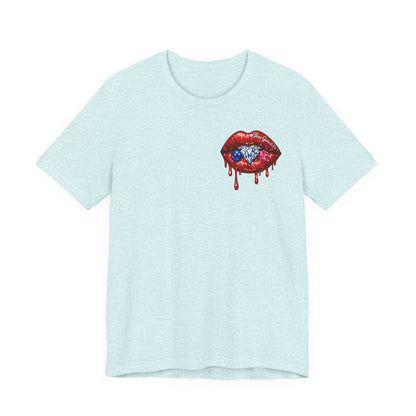 Dripping USA Lips Tee — “May the Booty Get Fatter” Graphic T-Shirt