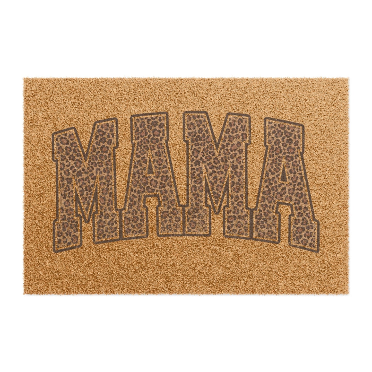 Mama Doormat — Leopard Print 'MAMA' Coir Welcome Mat