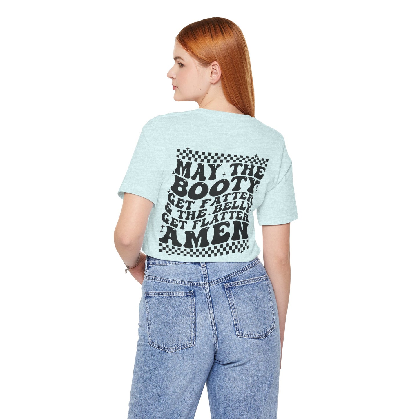 Dripping USA Lips Tee — “May the Booty Get Fatter” Graphic T-Shirt