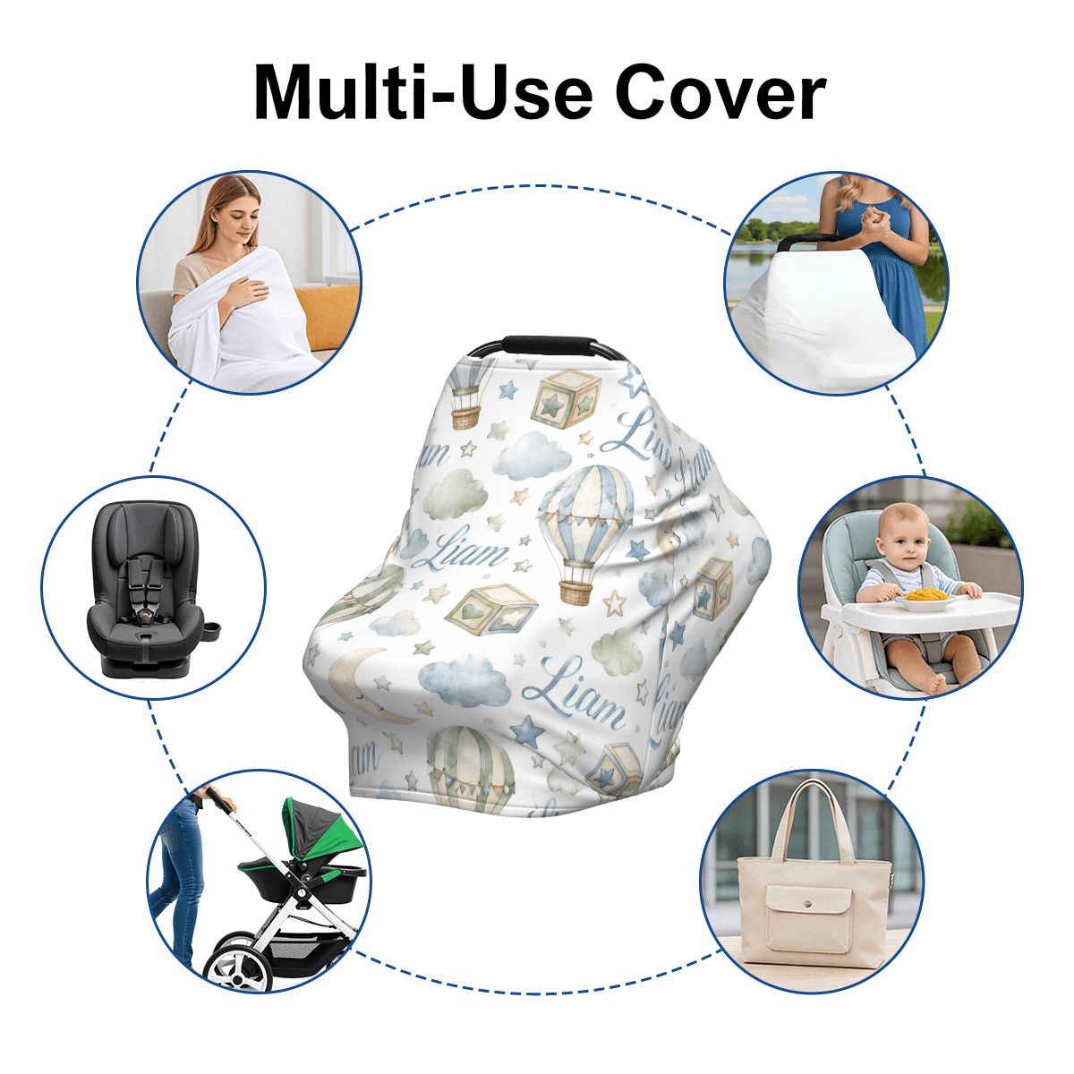 Liam Baby Car Seat Cover