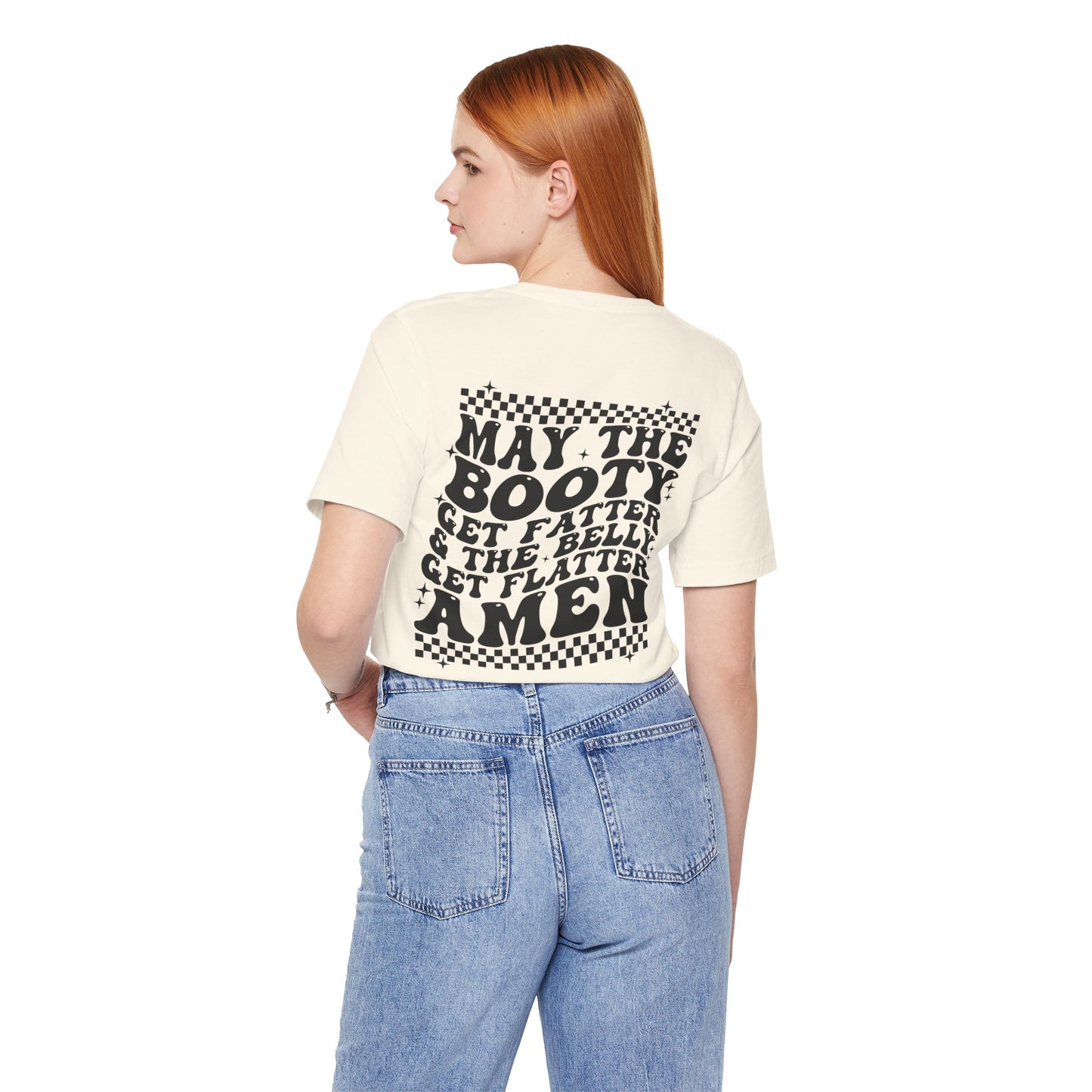 Dripping USA Lips Tee — “May the Booty Get Fatter” Graphic T-Shirt