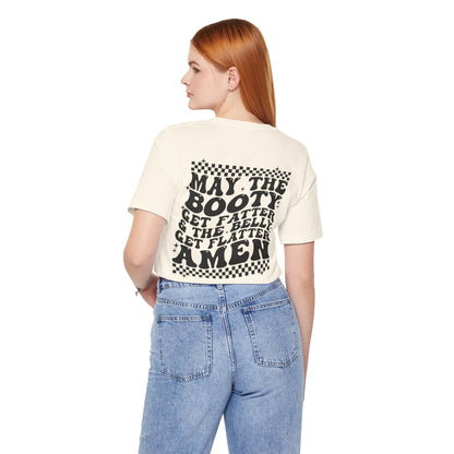 Dripping USA Lips Tee — “May the Booty Get Fatter” Graphic T-Shirt