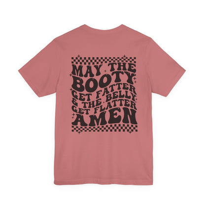 Dripping USA Lips Tee — “May the Booty Get Fatter” Graphic T-Shirt