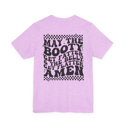 Dripping USA Lips Tee — “May the Booty Get Fatter” Graphic T-Shirt