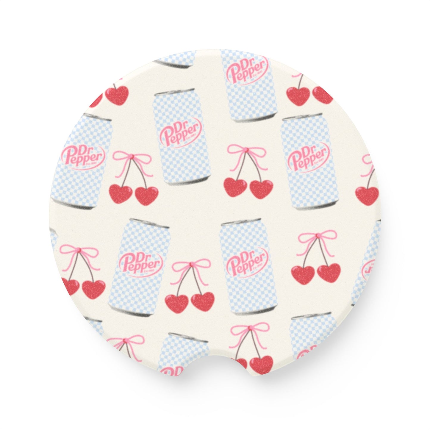 Retro Cherry Soda Car Coaster