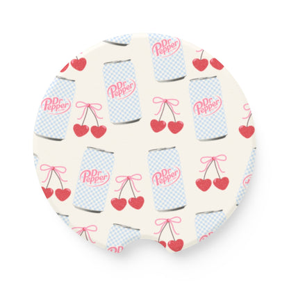 Retro Cherry Soda Car Coaster