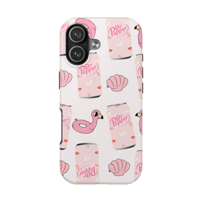 Pink Soda Can, Flamingo Float & Shell Phone Case