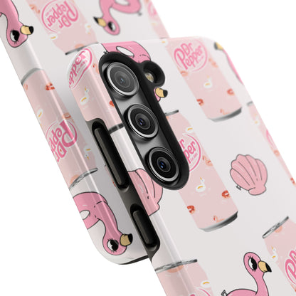 Pink Soda Can, Flamingo Float & Shell Phone Case