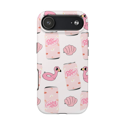 Pink Soda Can, Flamingo Float & Shell Phone Case