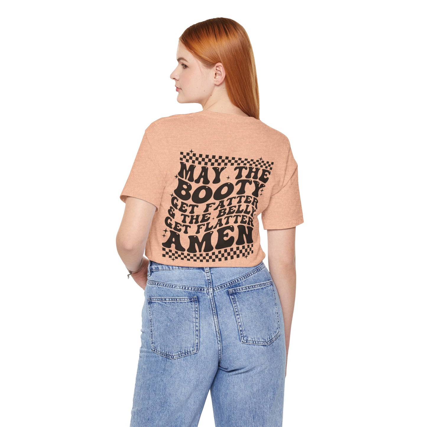 Dripping USA Lips Tee — “May the Booty Get Fatter” Graphic T-Shirt