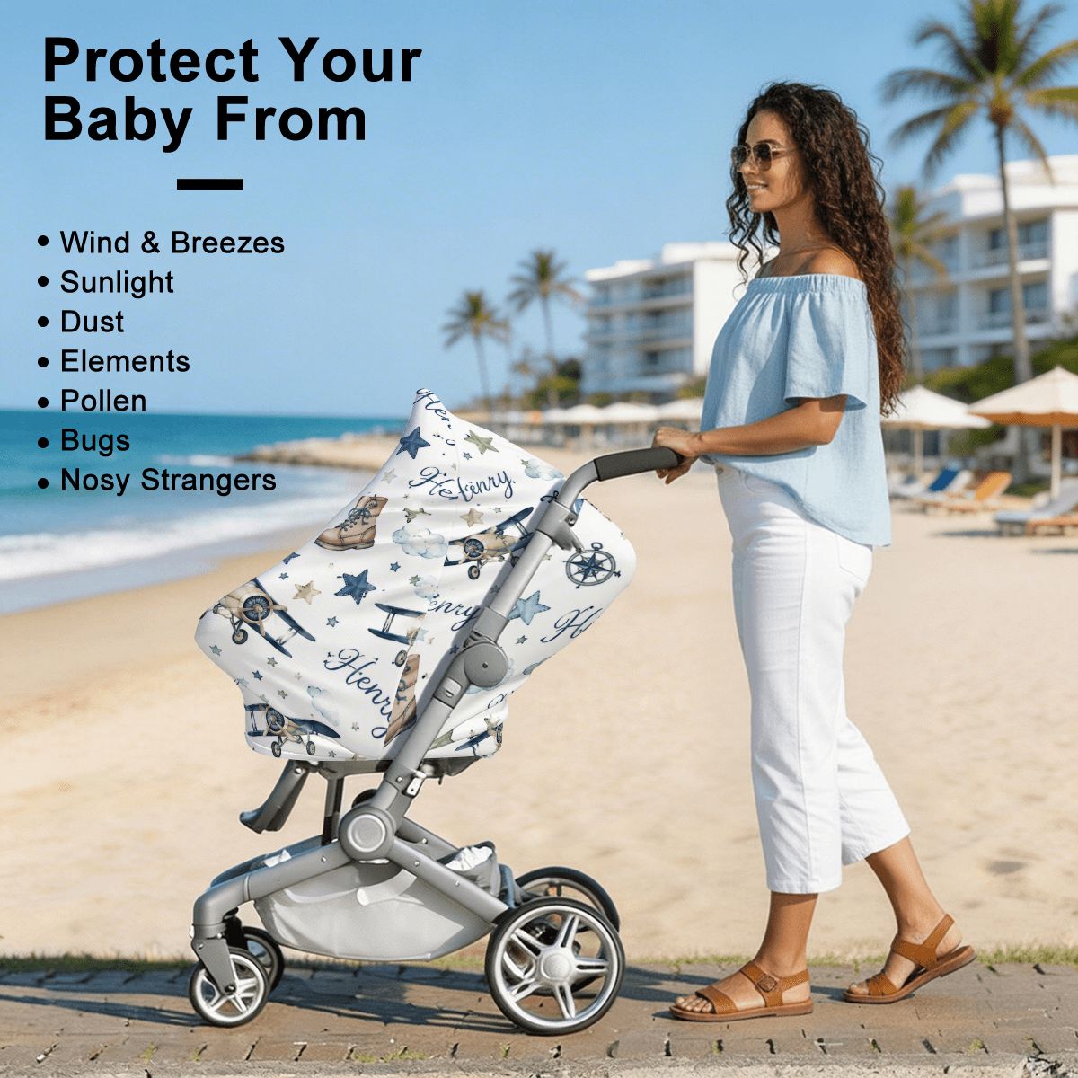 Henry Baby Car Seat Cover